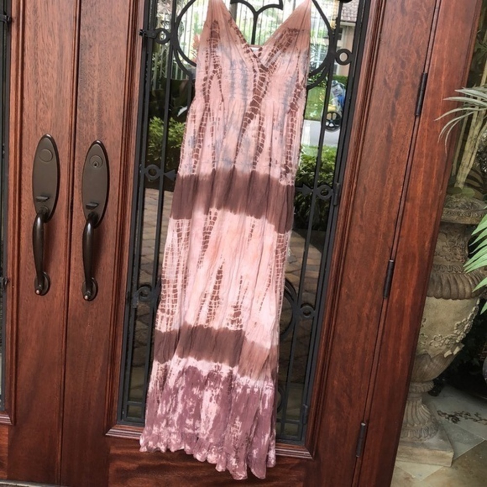 Cache tie-dye BoHo cotton maxi dress